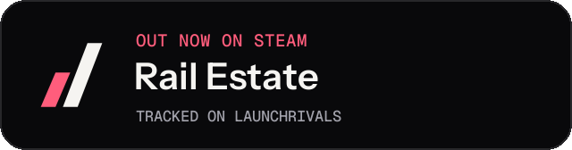 Dark launch badge for Rail Estate