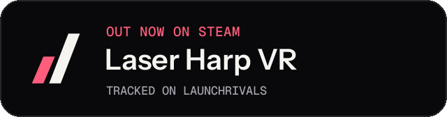 Dark launch badge for Laser Harp VR