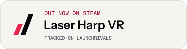 Light launch badge for Laser Harp VR