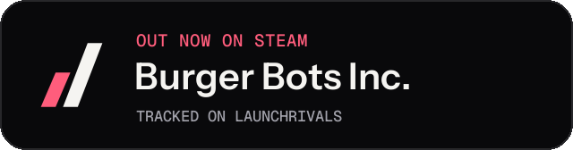 Dark launch badge for Burger Bots Inc.