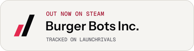 Light launch badge for Burger Bots Inc.