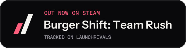 Dark launch badge for Burger Shift: Team Rush