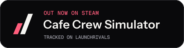 Dark launch badge for Cafe Crew Simulator