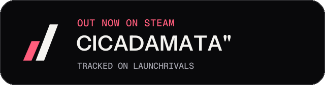 Dark launch badge for CICADAMATA"