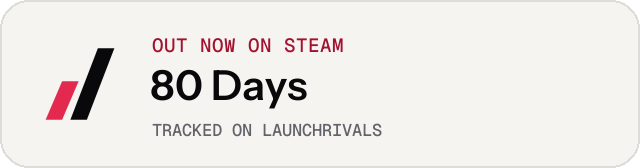 Light launch badge for 80 Days