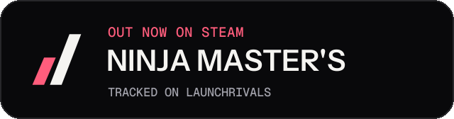 Dark launch badge for NINJA MASTER'S