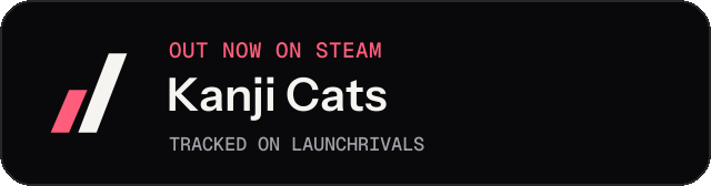 Dark launch badge for Kanji Cats