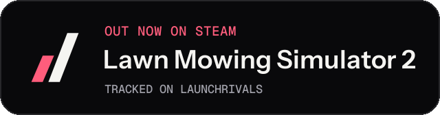 Dark launch badge for Lawn Mowing Simulator 2