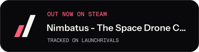 Dark launch badge for Nimbatus - The Space Drone Constructor