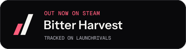 Dark launch badge for Bitter Harvest