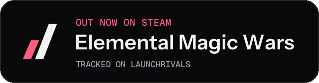 Dark launch badge for Elemental Magic Wars