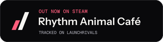 Dark launch badge for Rhythm Animal Café