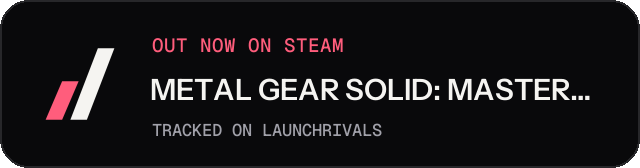 Dark launch badge for METAL GEAR SOLID: MASTER COLLECTION Vol.2