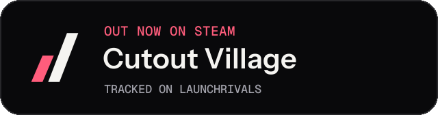 Dark launch badge for Cutout Village