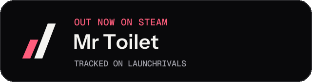 Dark launch badge for Mr Toilet
