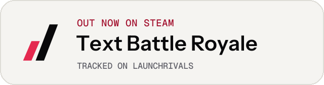 Light launch badge for Text Battle Royale