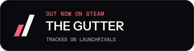 Dark launch badge for THE GUTTER