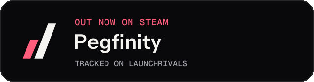 Dark launch badge for Pegfinity