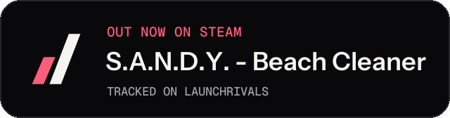 Dark launch badge for S.A.N.D.Y. - Beach Cleaner