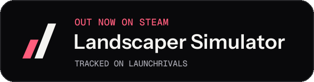 Dark launch badge for Landscaper Simulator
