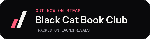 Dark launch badge for Black Cat Book Club