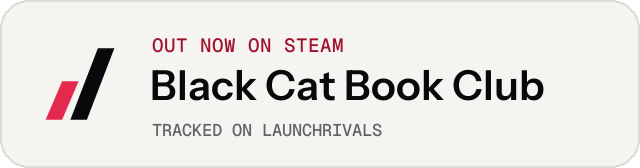 Light launch badge for Black Cat Book Club