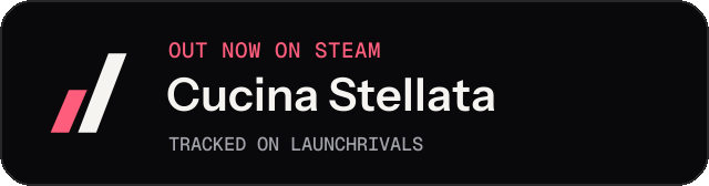 Dark launch badge for Cucina Stellata