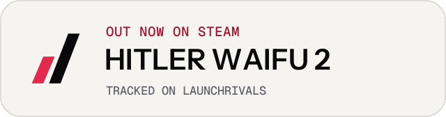 Light launch badge for HITLER WAIFU 2