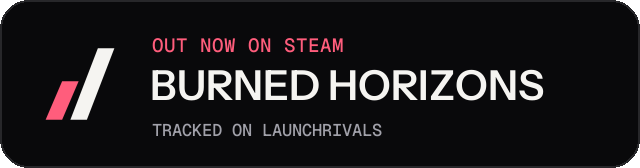 Dark launch badge for BURNED HORIZONS