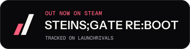Dark launch badge for STEINS;GATE RE:BOOT