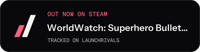 Dark launch badge for WorldWatch: Superhero Bullet Heaven