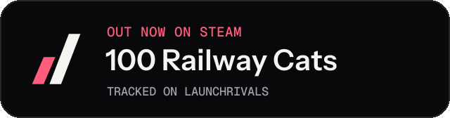 Dark launch badge for 100 Railway Cats