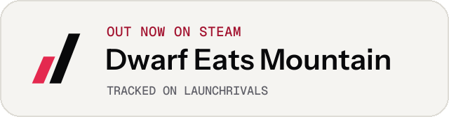 Light launch badge for Dwarf Eats Mountain