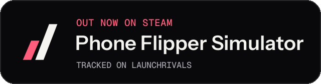 Dark launch badge for Phone Flipper Simulator