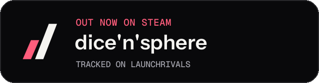 Dark launch badge for dice'n'sphere