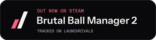 Dark launch badge for Brutal Ball Manager 2