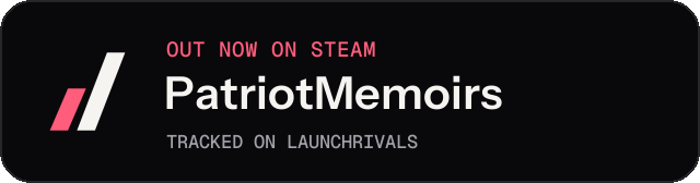 Dark launch badge for PatriotMemoirs