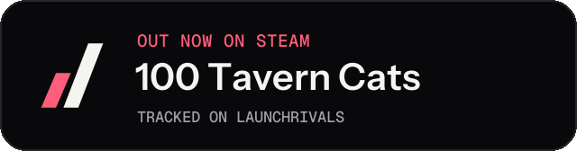 Dark launch badge for 100 Tavern Cats