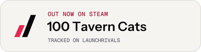 Light launch badge for 100 Tavern Cats