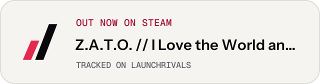 Light launch badge for Z.A.T.O. // I Love the World and Everything In It