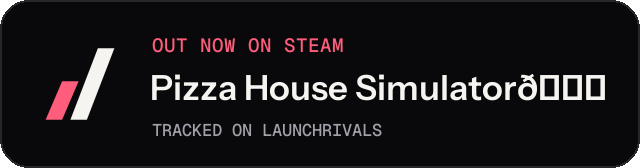 Dark launch badge for Pizza House Simulator🍕