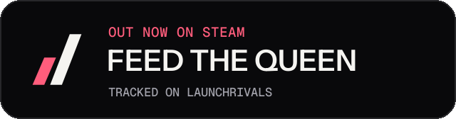 Dark launch badge for FEED THE QUEEN