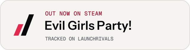 Light launch badge for Evil Girls Party!
