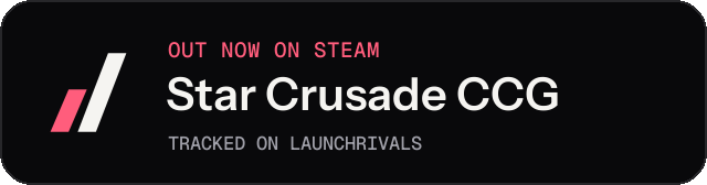 Dark launch badge for Star Crusade CCG