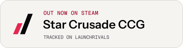 Light launch badge for Star Crusade CCG