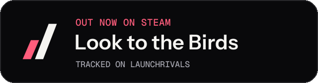 Dark launch badge for Look to the Birds