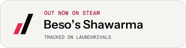 Light launch badge for Beso's Shawarma