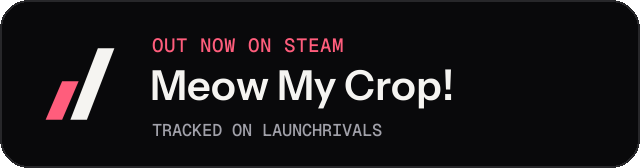 Dark launch badge for Meow My Crop!