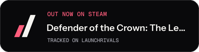 Dark launch badge for Defender of the Crown: The Legend Returns