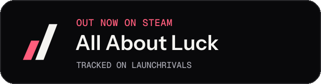 Dark launch badge for All About Luck